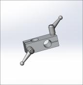 Knuckle w/double handle,  Stainless Steel for 1/2 diameter rod