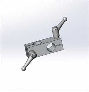Knuckle w/double handle, Stainless Steel for 1/2 diameter rod