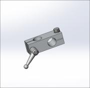Knuckle w/ single handle, Stainless Steel, for 1/2 diameter rod