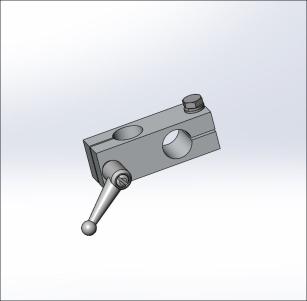 Knuckle w/ single handle, Stainless Steel, for 1/2 diameter rod