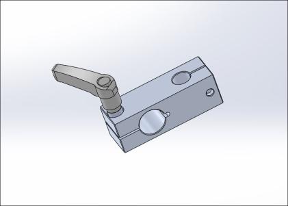 AL Knuckle Aluminum 3/4  Diameter Rod w/key & Handle to 1/2 Rod