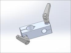 AL Knuckle Aluminum diameter 1/2 Rod to 3/4 Rod w/key & Double Handle