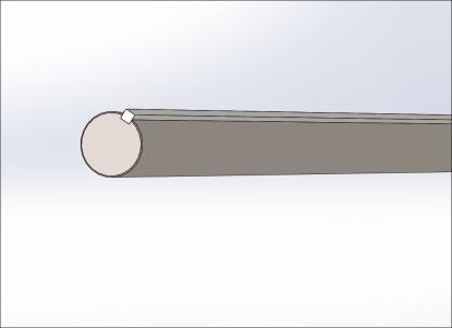 Rod w/Key, Stainless Steel,  3/4 Diameter, Inch Length