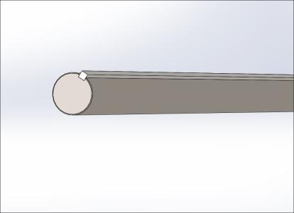 Rod w/Key, Stainless Steel,  3/4